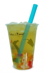 Bubble green tea with fruit flavour